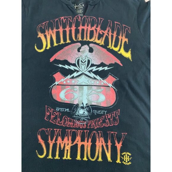 Switchblade Symphony Howe Men's Black graphic T-shirt - Large - Picture 2 of 11